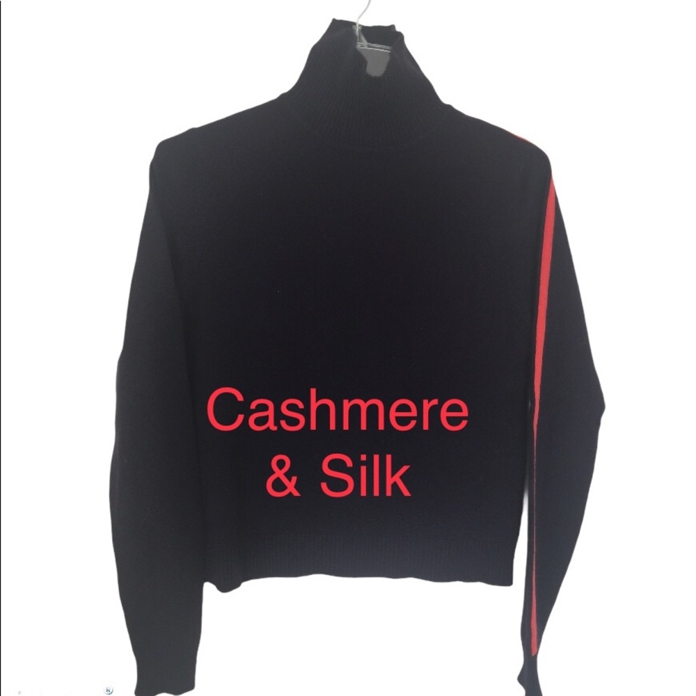 EUC Nautica Cashmere Silk Turtle Neck Sweater